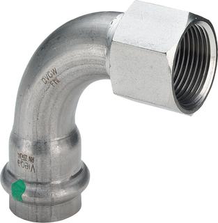 Viega Bogen Sanpress Inox 2314.5 22mmxRp 3/4, 90G, St nichtrost., SC-Con.