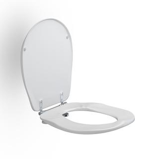 WC-Sitz Ergosit m.Deckel Weiß D92 Spezialscharnier, Edelstahl