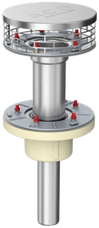 ACO Flachdachabl. Variant-Spin DN125 PUR DN125/90Grad/2-tlg. /Kiesf.V2A