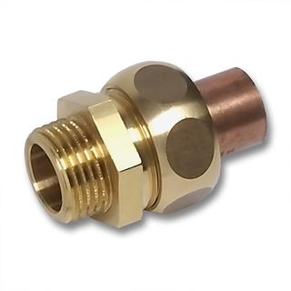 Sanha Verschraubung 5343g 15mmx1/2", konisch dichtend, Kupfer