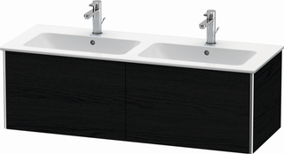 Duravit Waschtisch-Unterschrank XSquare 128x47,8x40cm, 2 Ausz., wandh, Ei sw