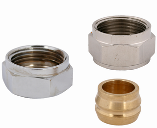 Schlösser Klemmverschraubung 3316 d 14mm, f Cu, Weich-/Stahlr., vernickelt