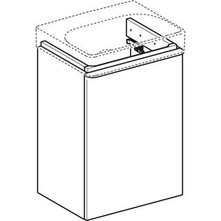 Geberit Handwaschbecken-Unterschrank Smyle Square 44,2 x 61,7 x 35,6 cm, 1 Tür links