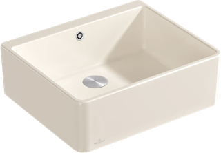 V&B Spülstein Einzelbecken 60 X m Abl.garn, Exzenter, crema CeramicPlus