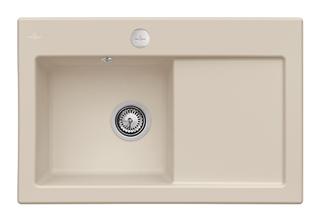 V&B Spüle Subway 45 m Abl.garn, Exzenter, almond CeramicPlus