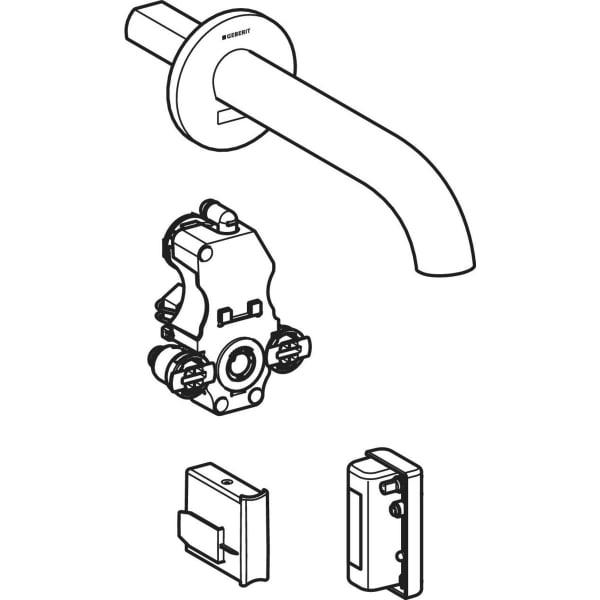 Artikelbild 2 des Artikels „Geberit Infrarot-WT-Armatur Piave 22cm, m Mi, W, Generator, UP-Box, ch gl 22 cm, mit Mischer“