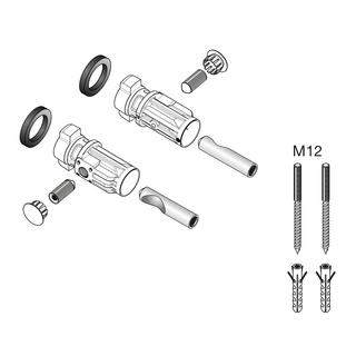 Laufen Boden-Befestigungsset KARTELL M 12, für freistehenden Waschtisch