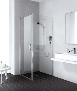 FORMAT Pro 2.0 Seitenwand silber matt, 90x200cm, ESG klar