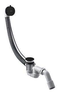 hansgrohe Komplettset Flexaplus S Ab- und Überlaufgarnitur, mattschwarz
