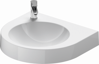 Duravit Waschtisch Architec 57,5x52cm, o Ü, m HL, we., Hahnl. li