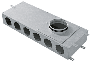 Blauberg Verteilerkasten Blaufast SR 160/90x10 03 160mm auf 10x90mm, Met.