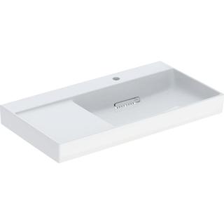 Geberit Waschtisch One 90x48,4cm, o Ü, w K-Tec/Bl w, Hahnl. re