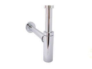 Schlösser Siphon 1742-De Luxe 1 1/4", mit gegossener Tasse, verchromt