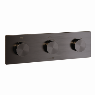 Kludi PUSHTRONIC Fertigmontageset UP-Brause-Thermostat, brushed gunmetal
