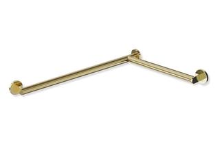 HEWI Duschhandlauf System 900 d:32, re, W1/W2=947mm, messing glänzend