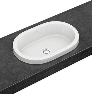 V&B Einbauwaschtisch Architectura 61,5x41,5cm, ov., o HLB u Überlauf, weiß