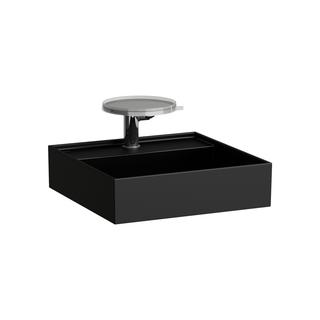 Laufen Handwaschbecken KARTELL 46x46cm, o. ÜL, o. Hahnl., schwarz matt