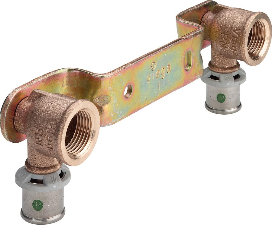 Artikelbild 1 des Artikels „Viega Montageeinheit Sanfix-P 2124 Rotguss, 16xRp 1/2x150mm, SC-Contur 16 x Rp 1/2 x 150 mm“