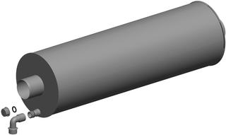ATEC Relexions-Schalldämpfer RXS 184, 913mm, aus Kunststoff
