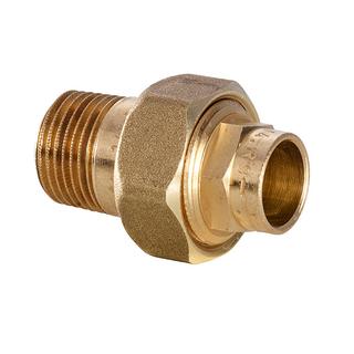 IBP Rohrverschraubung 4331G Serie 4000 R 16x3/4, flach dichtend, Rotguss