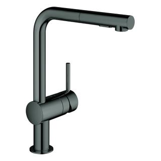 GROHE Spültisch-Einhebelmischer Minta 1/2", L-Ausl., ausz Dual-Br., hd graph.