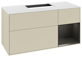 V&B WT-Unterschrank Wandbel. Finion 120cm, Pl w m, Rg r b m Lac, si Gr m Lac