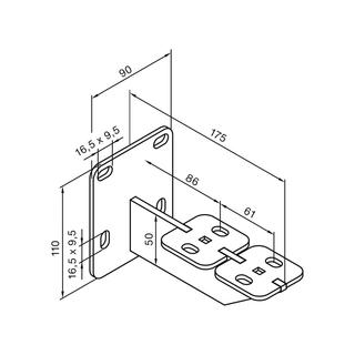 Zehnder Wandkonsole WMORV-S3 für Konvektor, Sonderfarbe