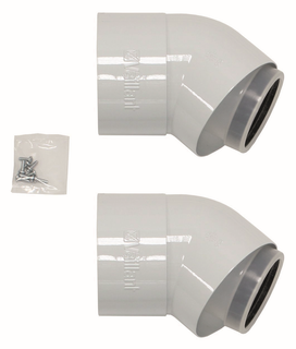 Vaillant Bogen 45G, d 80/125mm, konz. f Innen, PP, 2 St