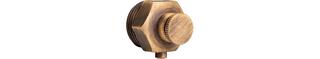 HG-TEC Be- und Entlüftungsstopfen 1/2" mit Rändel Messing bronciert