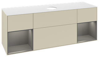 V&B WT-Unterschrank Wandbel. Finion 160cm, Pl w m, Rg A m Lac, si Gr m Lac