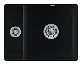 V&B Unterbauspüle Subway 60 XU m Abl.garn, Exzenter, ebony CeramicPlus