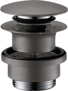 hansgrohe Ablaufgarnitur Push-op, f WT- u. Bidetm., brush. bla vc