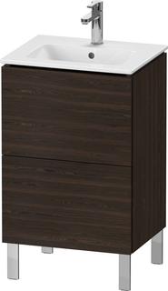 Duravit WT-Unterschrank L-Cube Compact 52x42,1x70,4cm, 2 A, steh., Nussb geb.