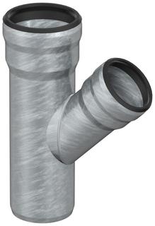ACO Reduzier-Einfachabzweig GM-X DN 125, DN 70, 87Gr, Steckm., verzinkt
