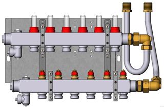 Danfoss Edelstahlverteiler CSG 12 Heizkreise