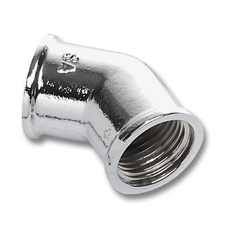 Sanha Winkel 614 3/4, 45Gr, beids. m IG, verchromt
