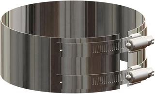 MHG Klemmband Außenwand, DN 80/125, PP/Edelstahl blank