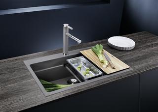 Blanco Etagenbecken ETAGON 6 SILGRANIT 60x51cm, softweiß, o. Ablaufkomponenten