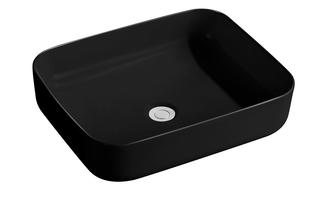 AQVAZONE Aufs.-WT AQVA CERAMICA SlimRim 500x385x135mm, o. Überlauf, mattschwarz