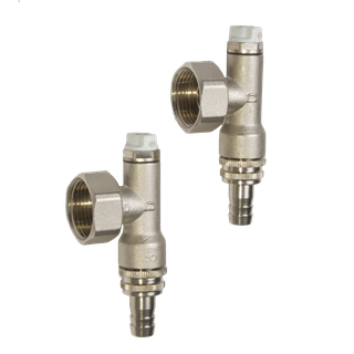 Watts Endstückset 1 1/4" UM, Messing, vernickelt
