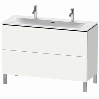 Duravit Waschtisch-Unterschrank L-Cube 122x48,1cm, we matt, 2 Auszüge, stehend