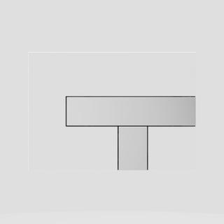 Sanit Betätigungsplatte LOS 2-Spül., 205x145x10mm, weiß-alpin/chrom