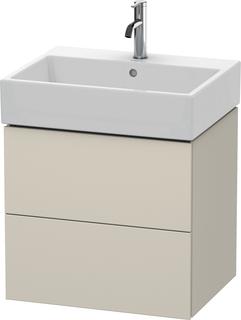 Duravit Waschtisch-Unterschrank L-Cube 58,4x 45,9cm, Tau matt, 2 Schub., wandh