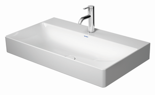 Duravit Möbel-Waschtisch DuraSquare 80x47cm, o. ÜL, m HLB, 3 HL, weiß