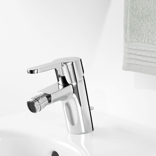 Hansa Bidet-Einhebelmischer HANSAPRIMO m Ablaufgarnitur, Ausladung 107mm, chrom