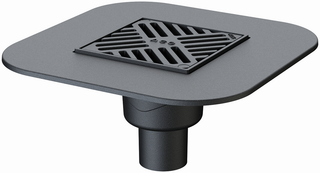 ACO Parkdeckablauf Passavant DN70/90Grad/M125/Guss mit