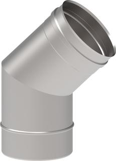 ETA Rauchrohrbogen 45Grad, 130mm, mit Dichtung