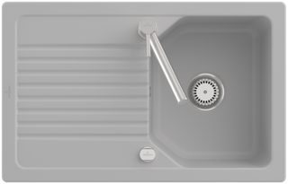 V&B Spüle Linara 45 m Abl.garn, Exzenter, steam CeramicPlus
