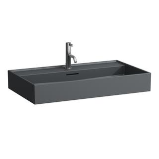 Laufen Aufsatz-Waschtisch KARTELL 80x46cm, US geschli., m ÜL, 3 HL, gra ma