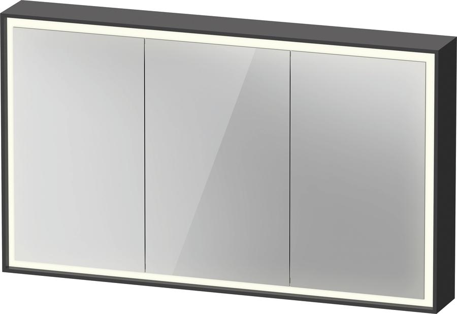 Artikelbild 1 des Artikels „Duravit Spiegelschrank L-Cube 120x70x15,5cm, gra ma, Türanschl. re/li 120 x 70 x 15,5 cm | graphit matt“